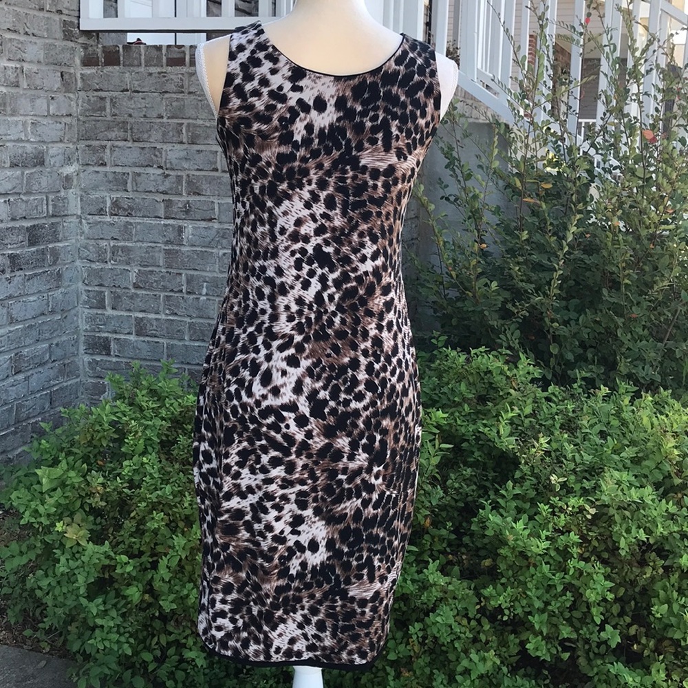 Black/Leopard Reversible Stretch Dress